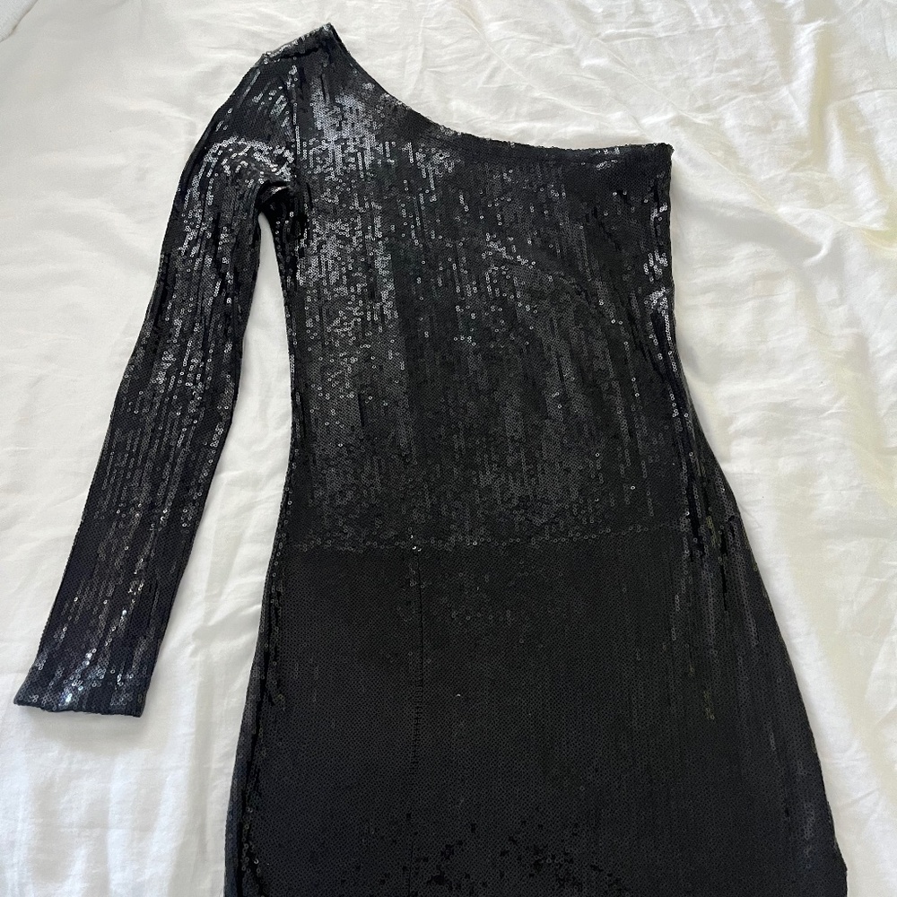 Black sequin dress